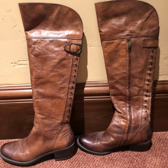 Tall over the knee riding boots with stud detail - Picture 1 of 4
